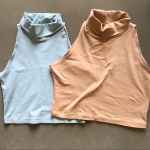 Turtleneck crop top american apparel